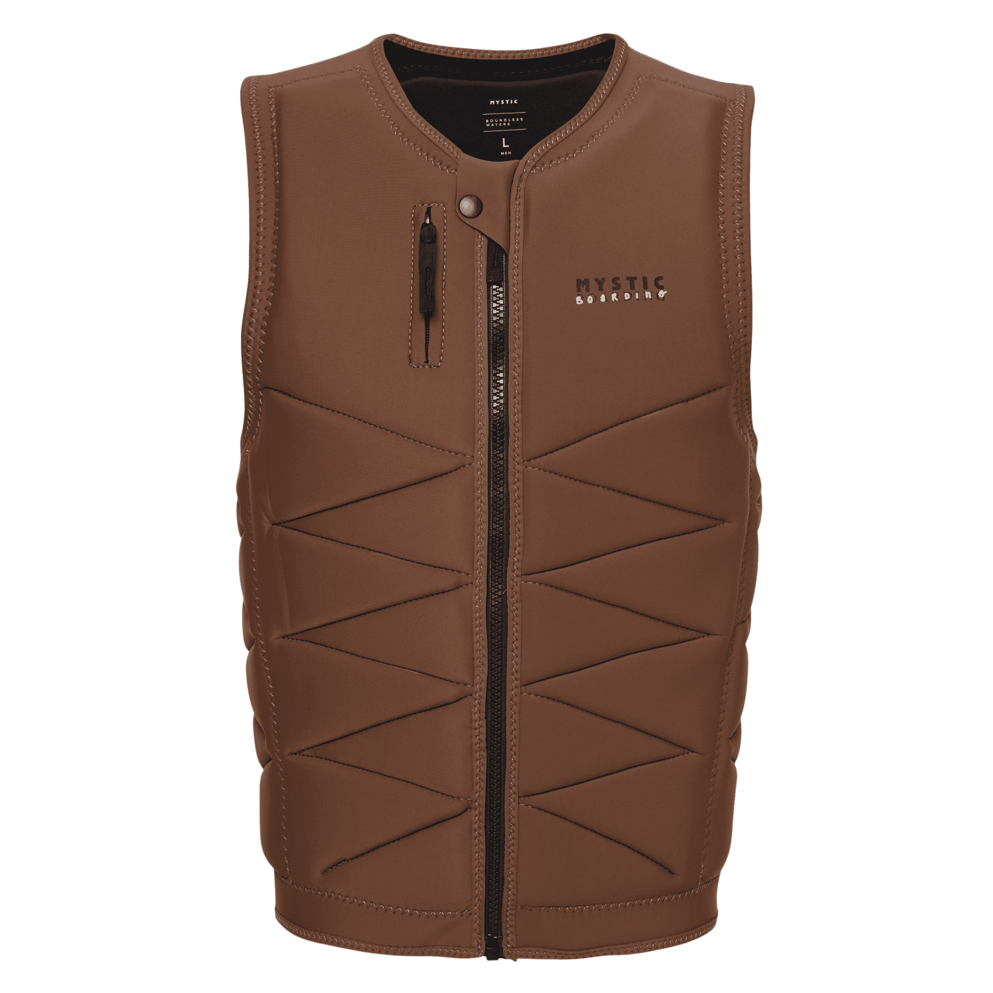 Mystic - Outlaw Impact Vest Fzip Wake - Brown - 2026 - The Kitesurf Centre