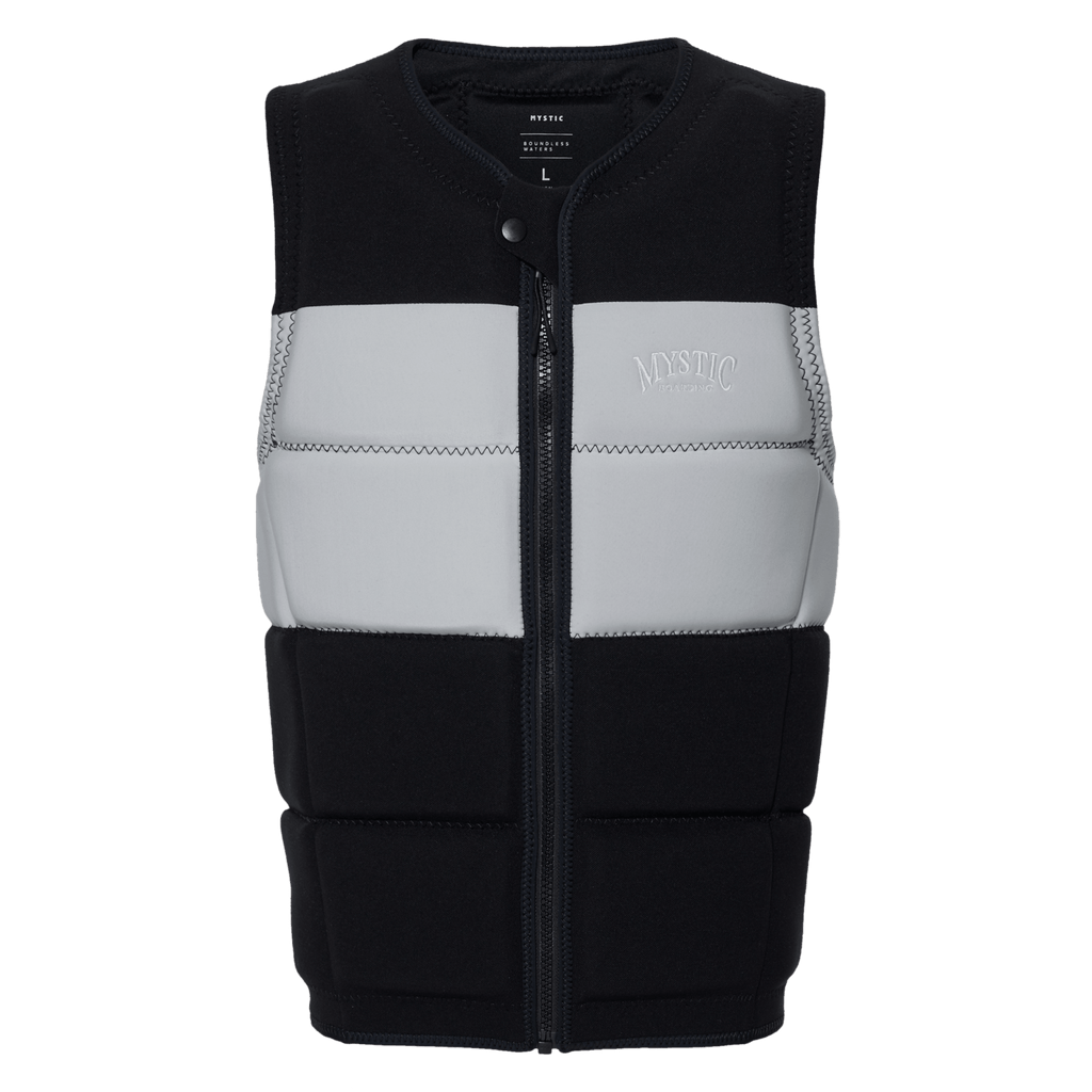 Mystic - Peacock Impact Vest Fzip Wake - Black / White - 2026 - The Kitesurf Centre