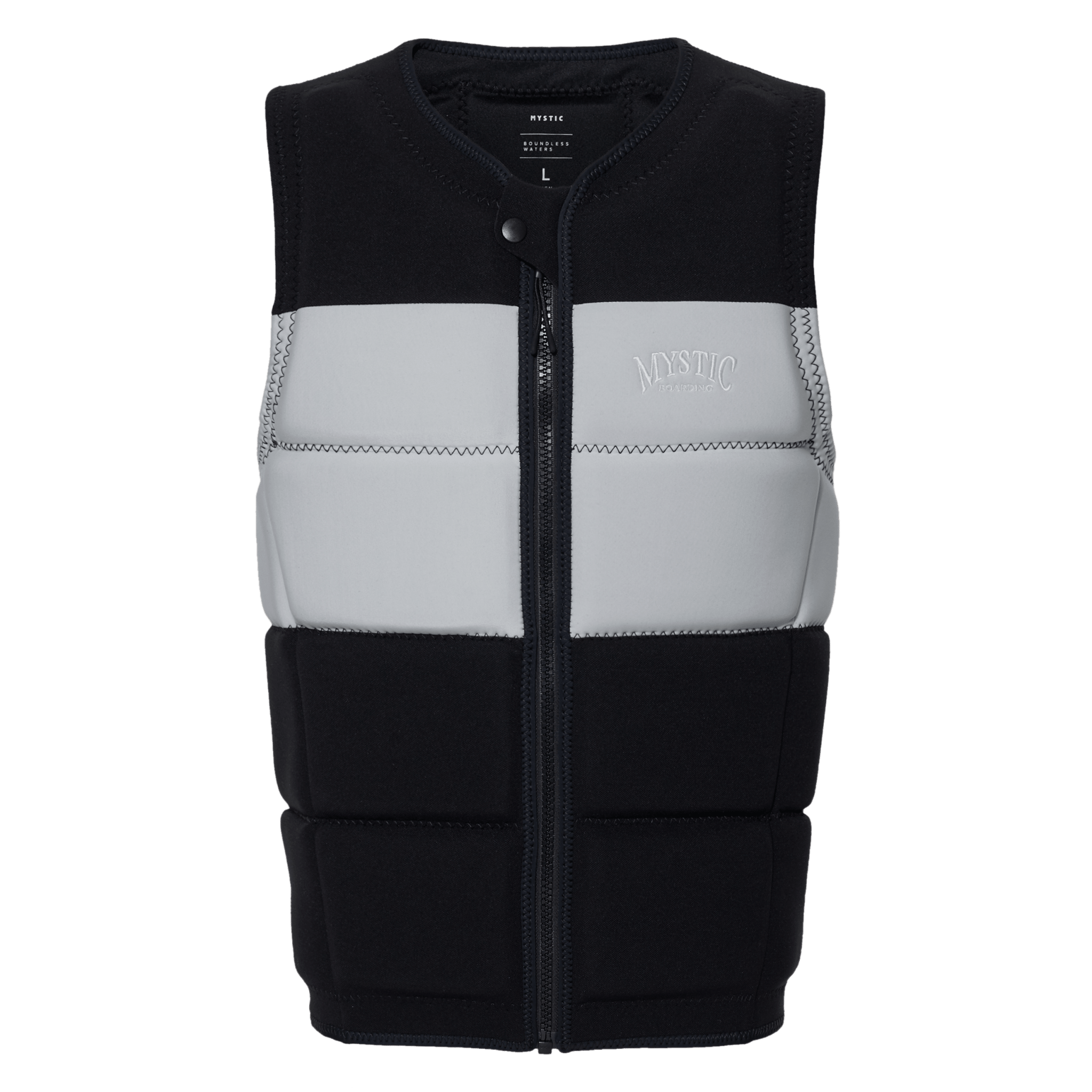 Mystic - Peacock Impact Vest Fzip Wake - Black / White - 2026 - The Kitesurf Centre