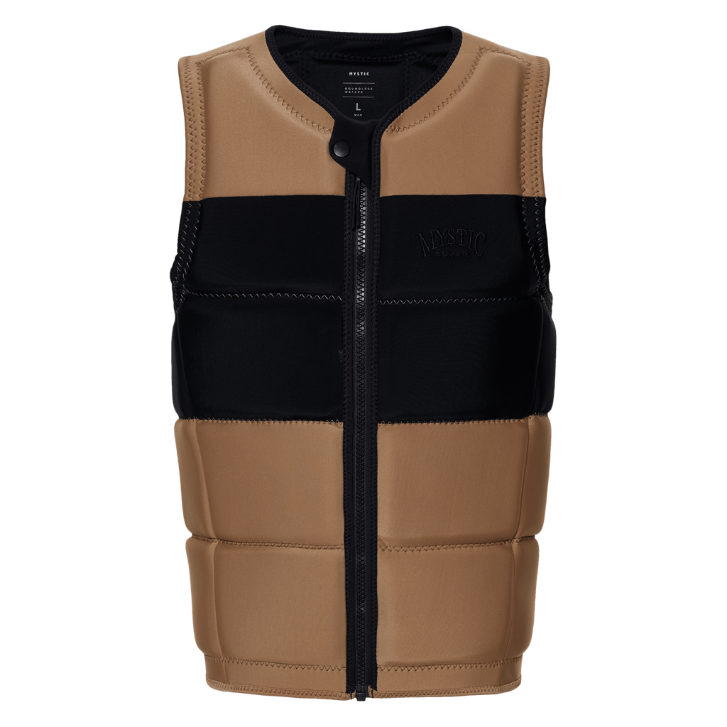 Mystic - Peacock Impact Vest Fzip Wake - Slate Brown - 2026 - The Kitesurf Centre