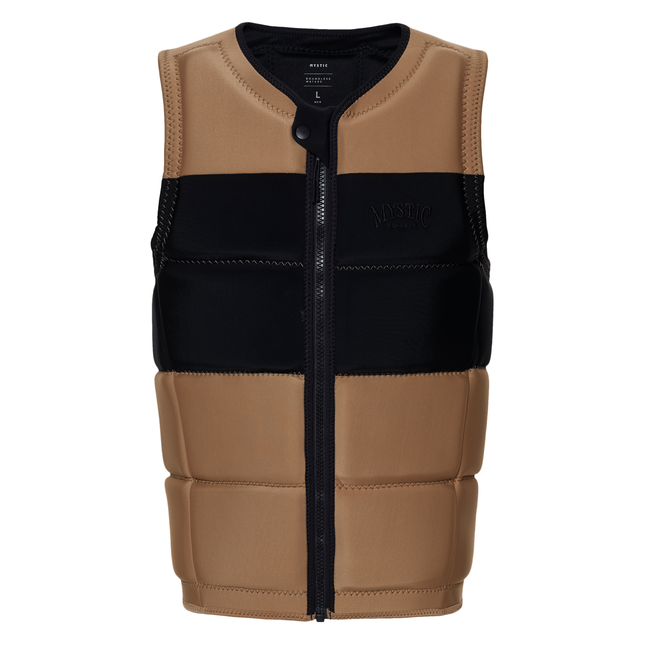 Mystic - Peacock Impact Vest Fzip Wake - Slate Brown - 2026 - The Kitesurf Centre
