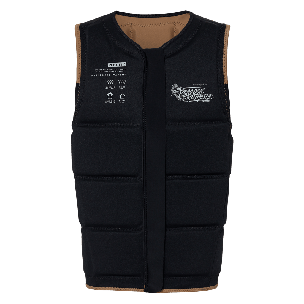 Mystic - Peacock Impact Vest Fzip Wake - Slate Brown - 2026 - The Kitesurf Centre