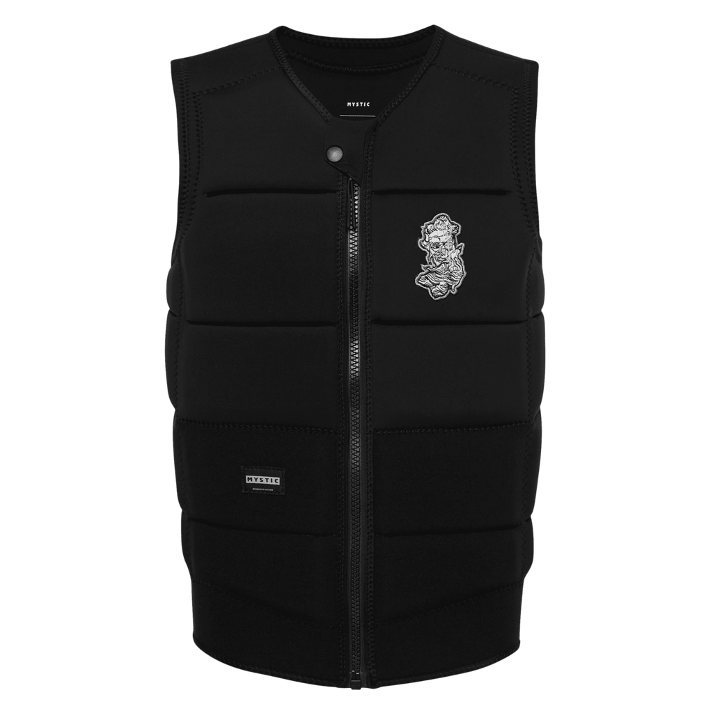 Mystic - Poseidon Trent Stuckey Impact Vest Fzip Wake - Black - 2026 - The Kitesurf Centre