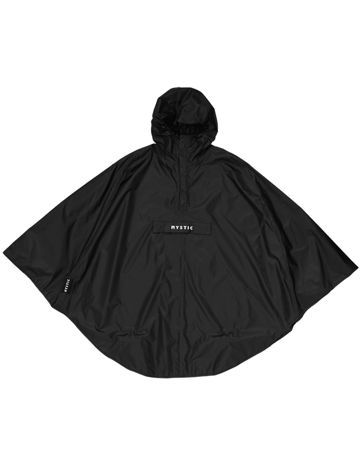 Mystic - Rain Poncho - Black - 2026 - The Kitesurf Centre