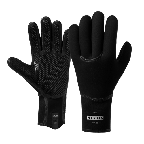 Mystic - Roam Glove 3mm 5Finger - SURF - Black - 2026 - The Kitesurf Centre
