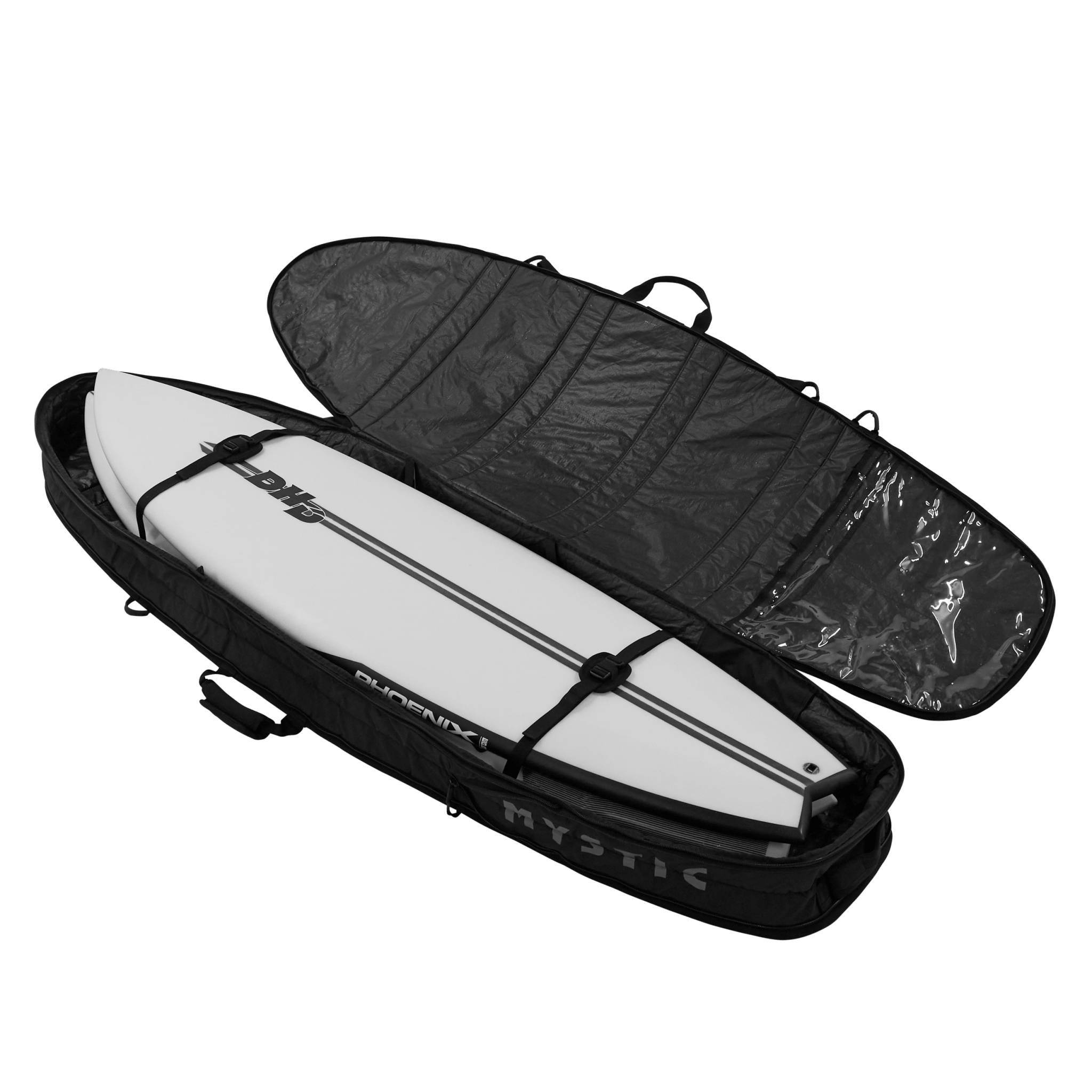 Mystic - Saga Surf Boardbag - Black - 2026 - The Kitesurf Centre