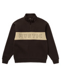 Mystic - Slate Half Zip Sweat - Dark Brown - 2026 - The Kitesurf Centre
