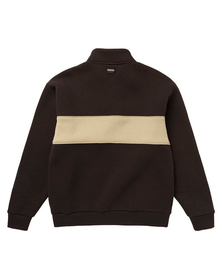 Mystic - Slate Half Zip Sweat - Dark Brown - 2026 - The Kitesurf Centre