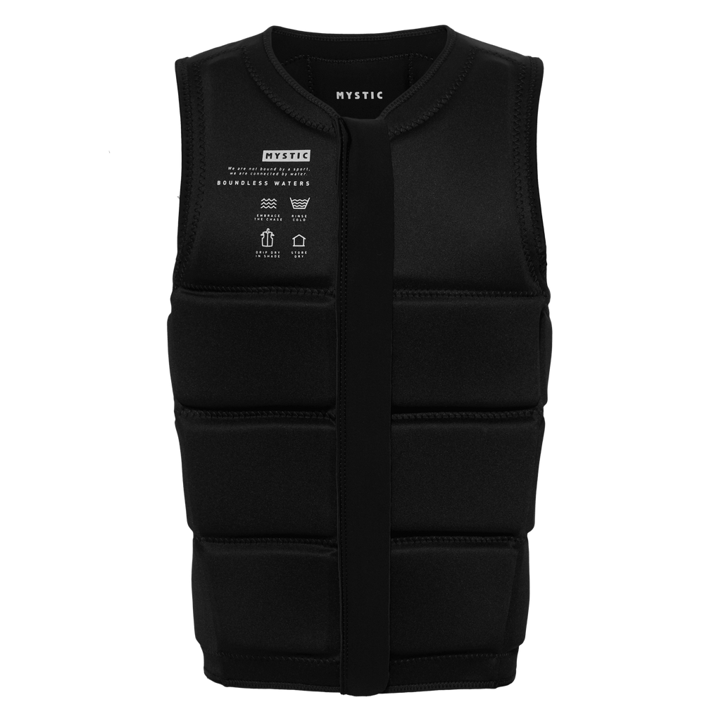Mystic - Star Impact Vest Fzip Wake CE - Black - 2026 - The Kitesurf Centre
