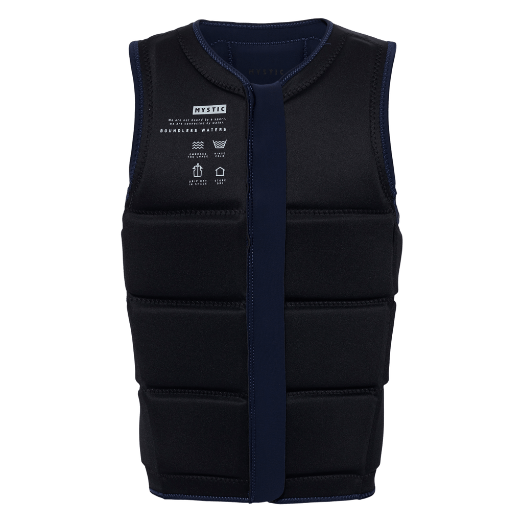 Mystic - Star Impact Vest Fzip Wake CE - Navy - 2026 - The Kitesurf Centre