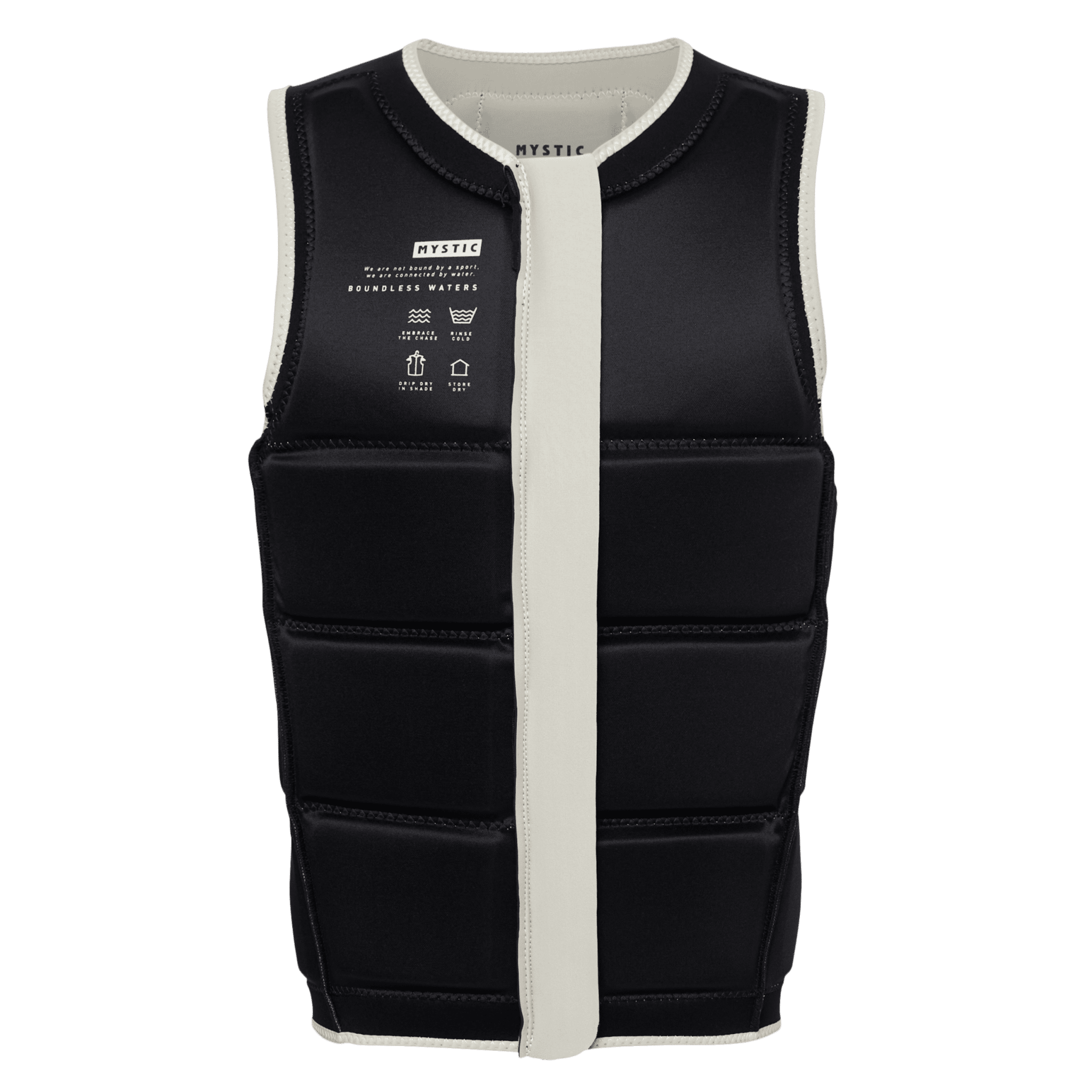Mystic - Star Impact Vest Fzip Wake - Dirty White - 2026 - The Kitesurf Centre