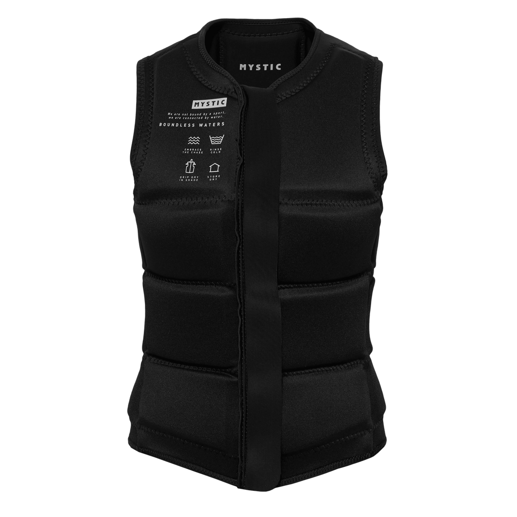 Mystic - Star Impact Vest Fzip Wake Women - Black - 2026 - The Kitesurf Centre