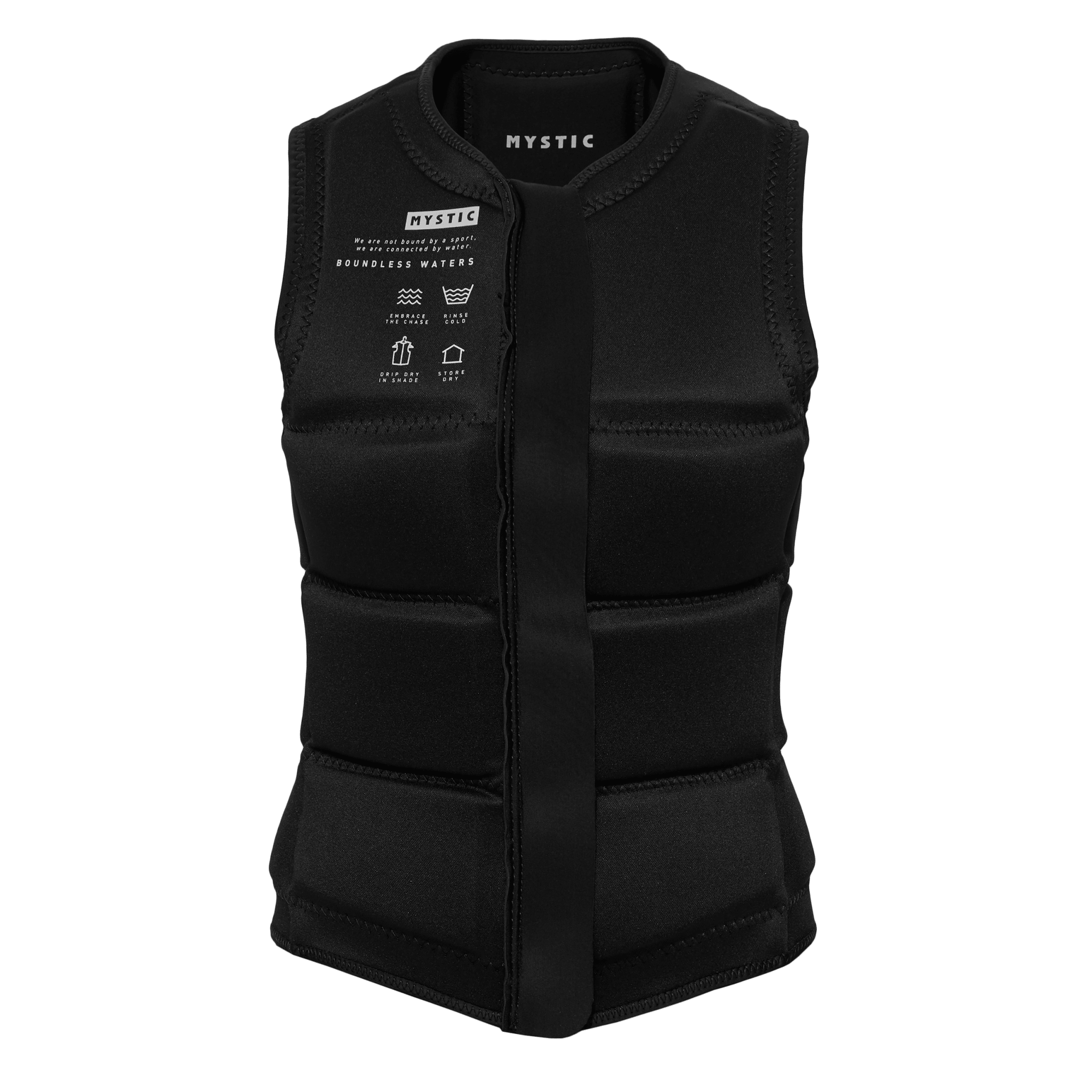 Mystic - Star Impact Vest Fzip Wake Women - Black - 2026 - The Kitesurf Centre