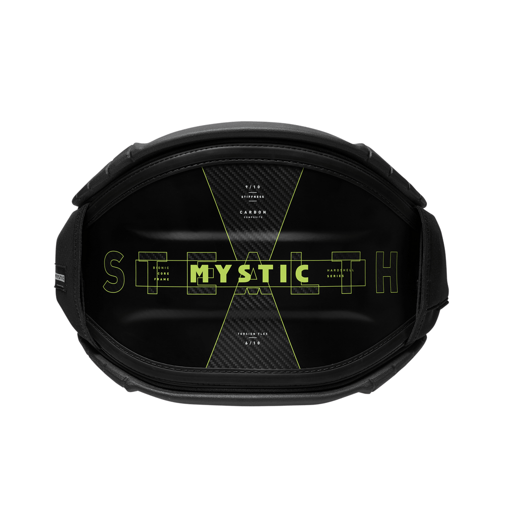 Mystic - Stealth Waist Harness - Black / Lime - 2026 - The Kitesurf Centre