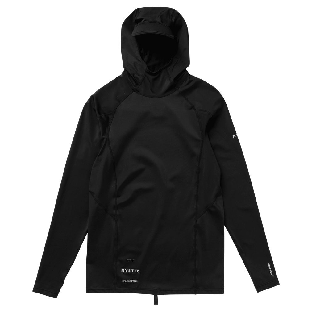 Mystic - Uncharted L/S Hooded Rashvest - Black - 2026 - The Kitesurf Centre