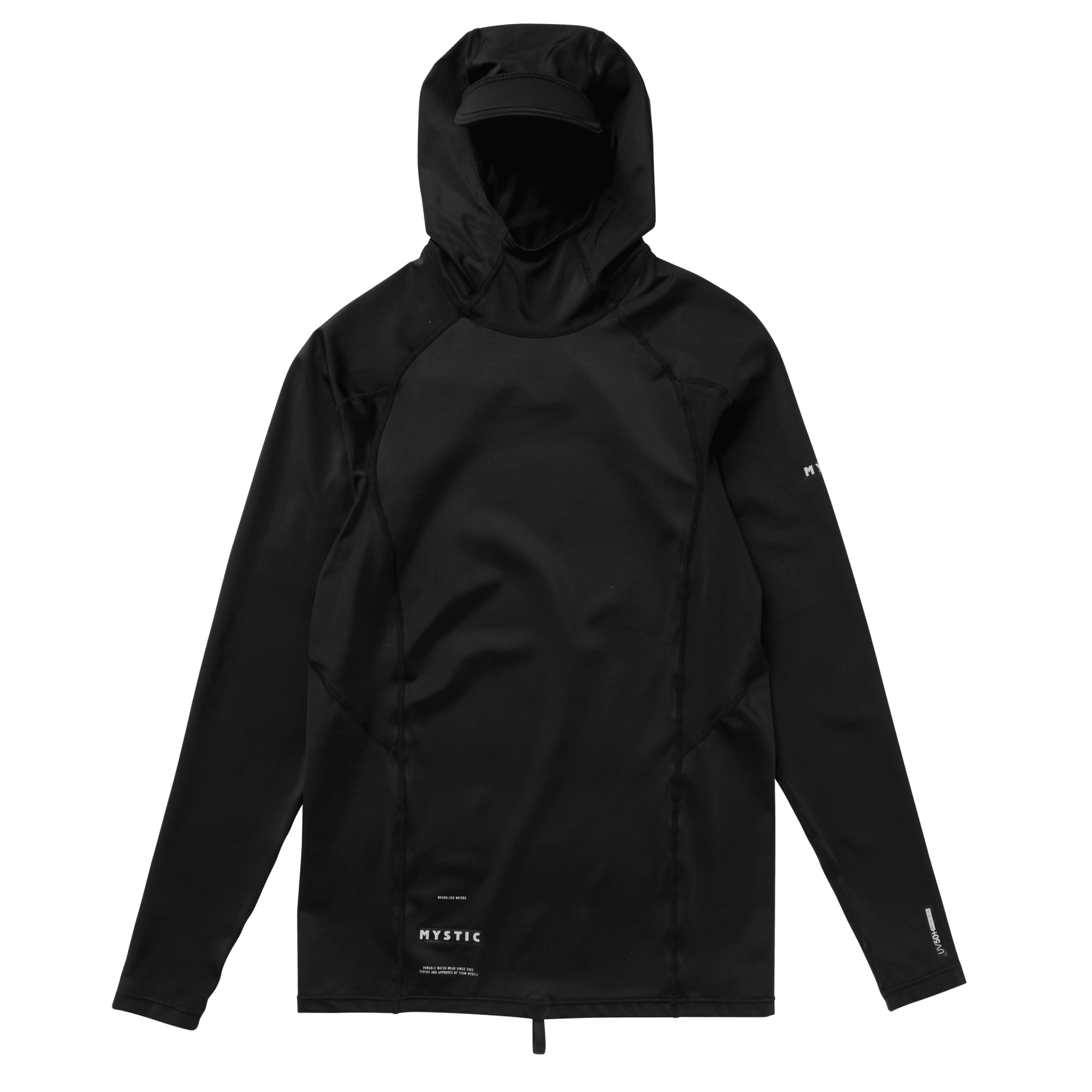 Mystic - Uncharted L/S Hooded Rashvest - Black - 2026 - The Kitesurf Centre