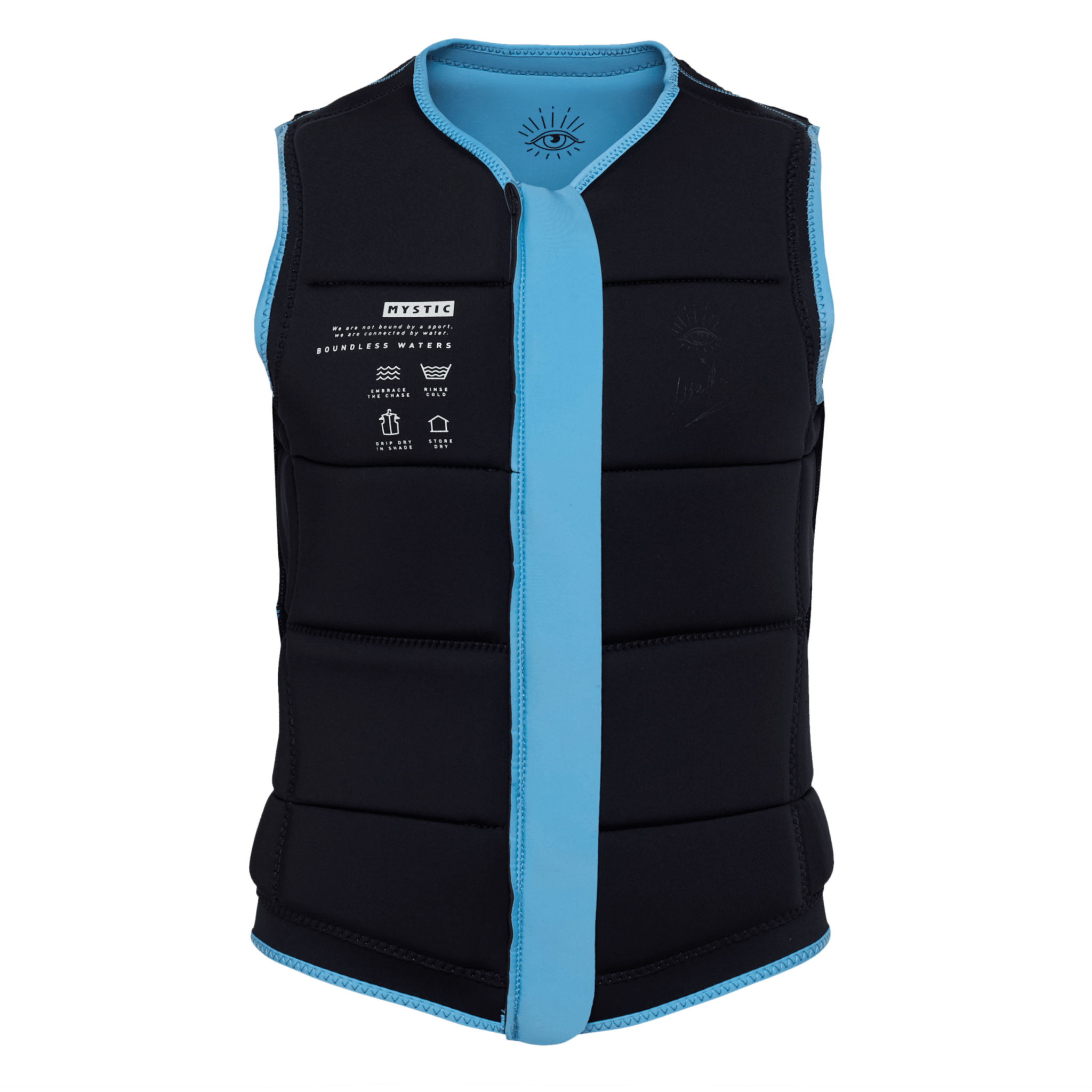 Mystic - Zodiac Impact Vest Fzip Wake Women - Powder Blue - 2026 - The Kitesurf Centre