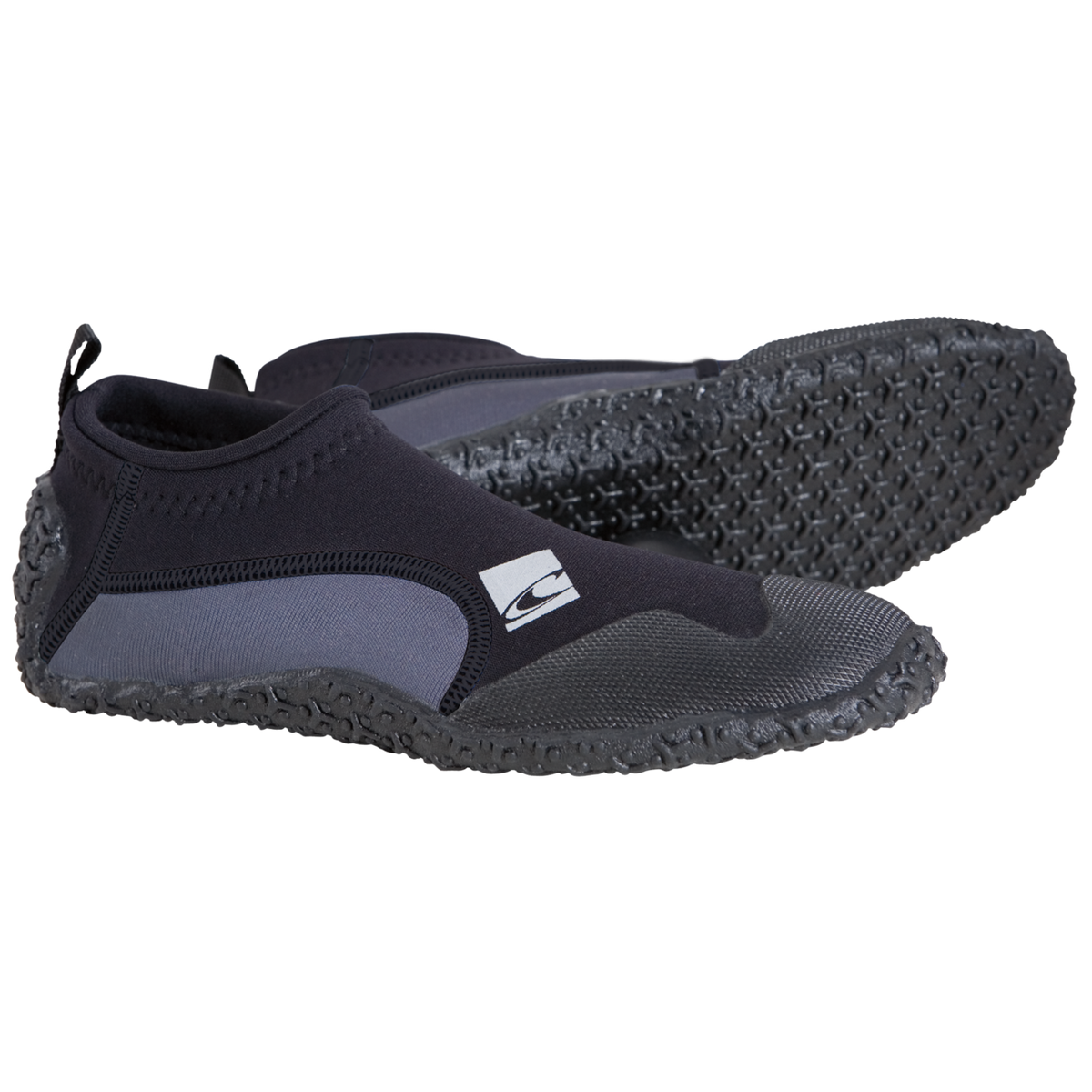 O'Neill Youth Reactor Reef Boot — Black/Coal (A81) — front