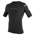 O'Neill Men's Basic Skins Short Sleeve Rash Guard — Black (002) — front