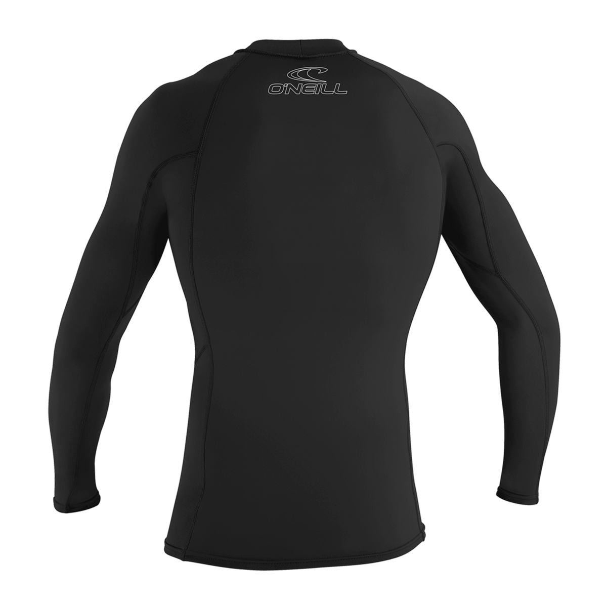O'Neill Men's Basic Skins Long Sleeve Rash Guard — Black (002) — additional view