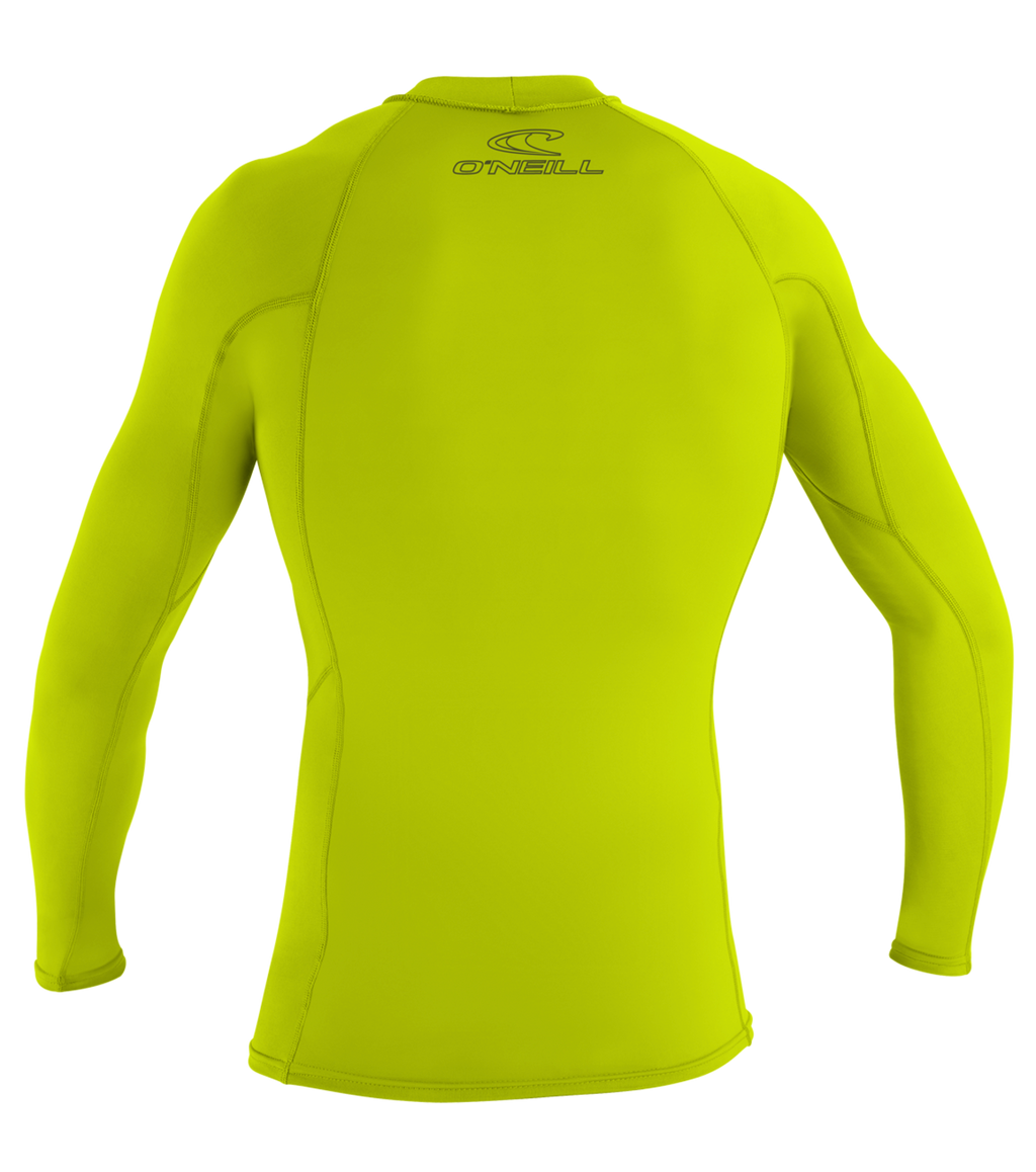 O'Neill Men's Basic Skins Long Sleeve Rash Guard — Lime (187) — additional view