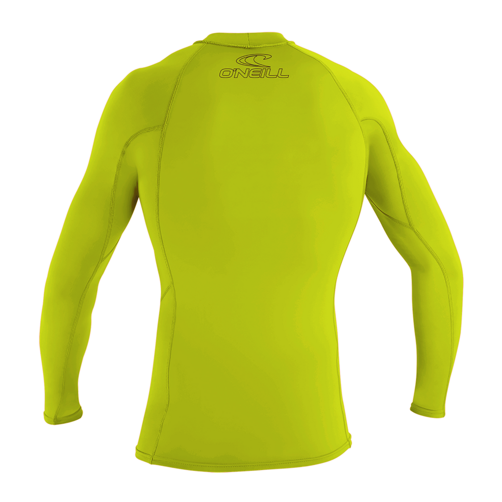 O'Neill Youth Basic Skins Long Sleeve Rash Guard — Lime (187) — additional view