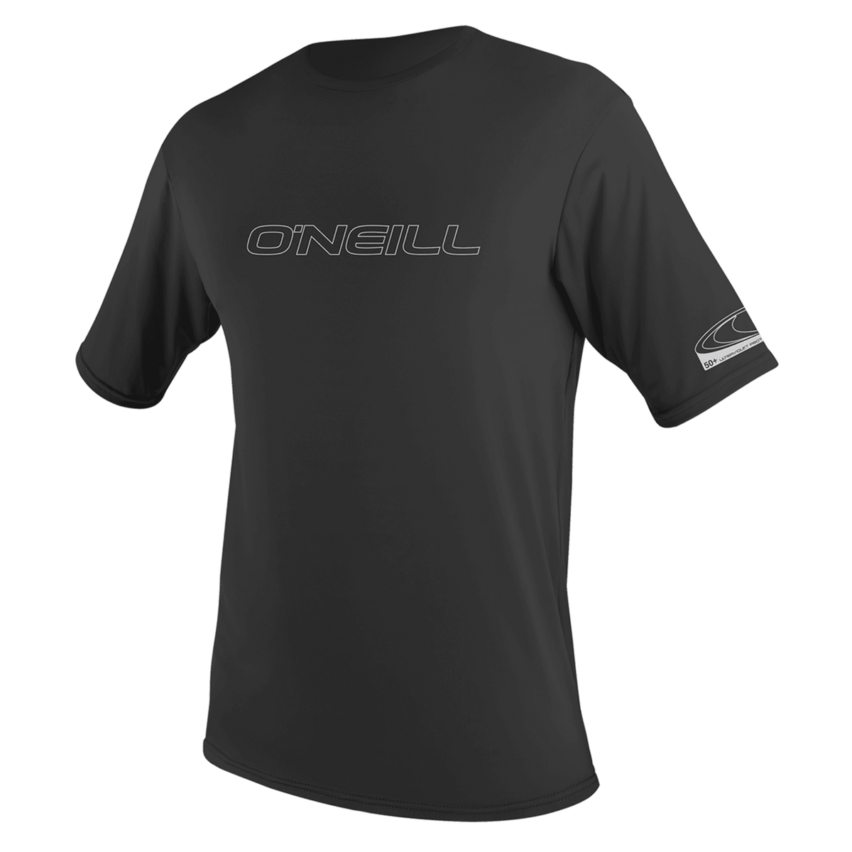 O'Neill Men's Basic Skins Short Sleeve Sun Shirt — Black (002) — front
