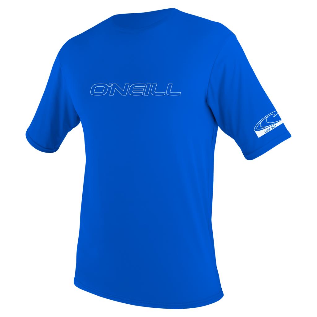 O'Neill Youth Basic Skins Short Sleeve Sun Shirt — Pacific (018) — front
