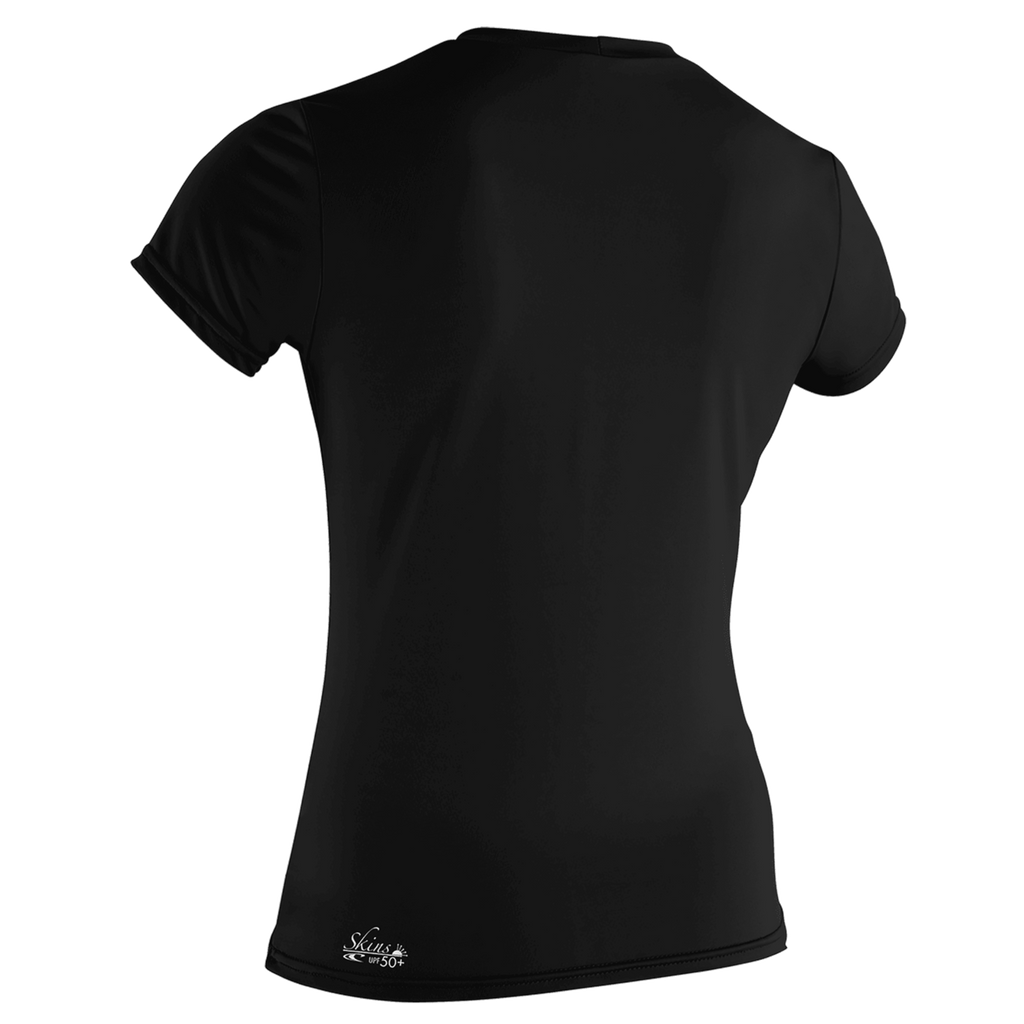 O'Neill Women's Basic Skins Short Sleeve Sun Shirt — Black (002) — additional view