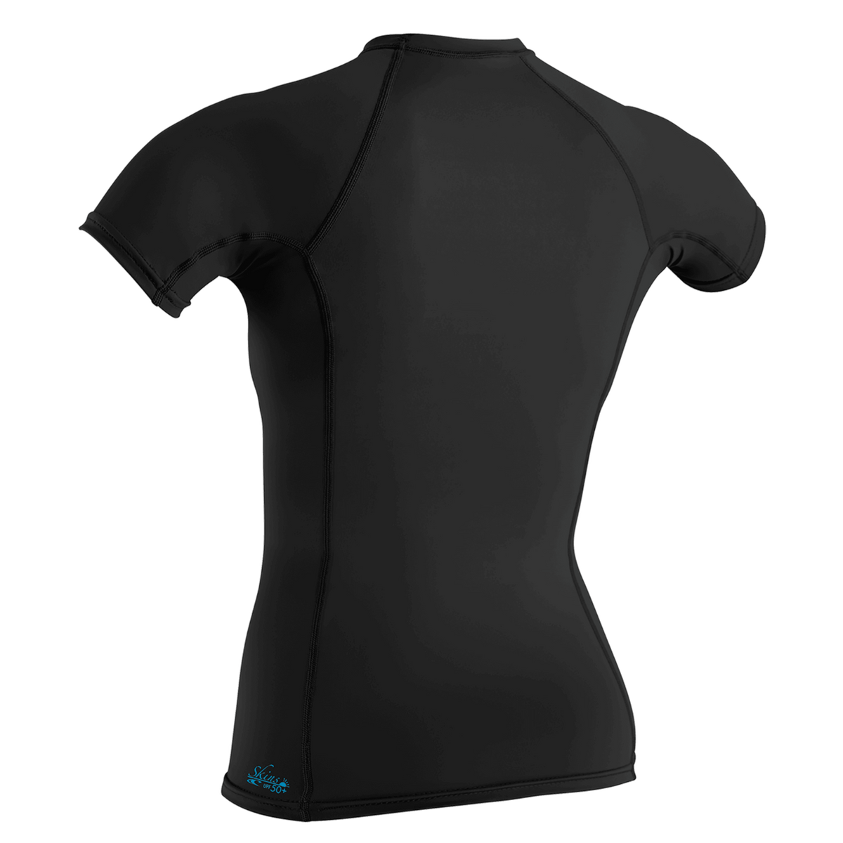 O'Neill Women's Basic Skins Short Sleeve Rash Guard — Black (002) — additional view