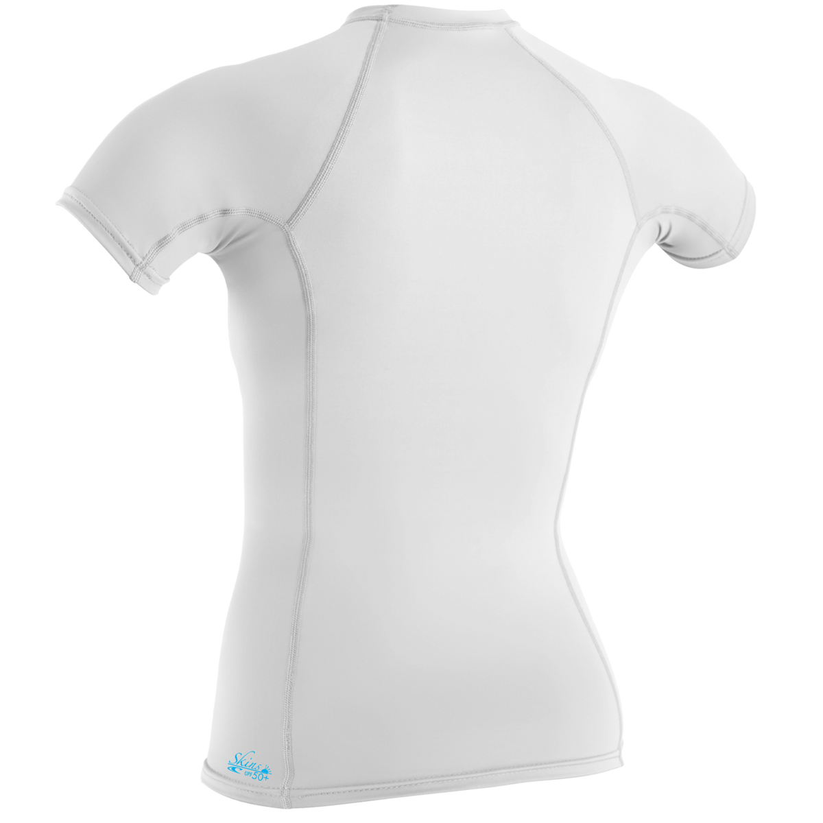 O'Neill Women's Basic Skins Short Sleeve Rash Guard — White (025) — additional view