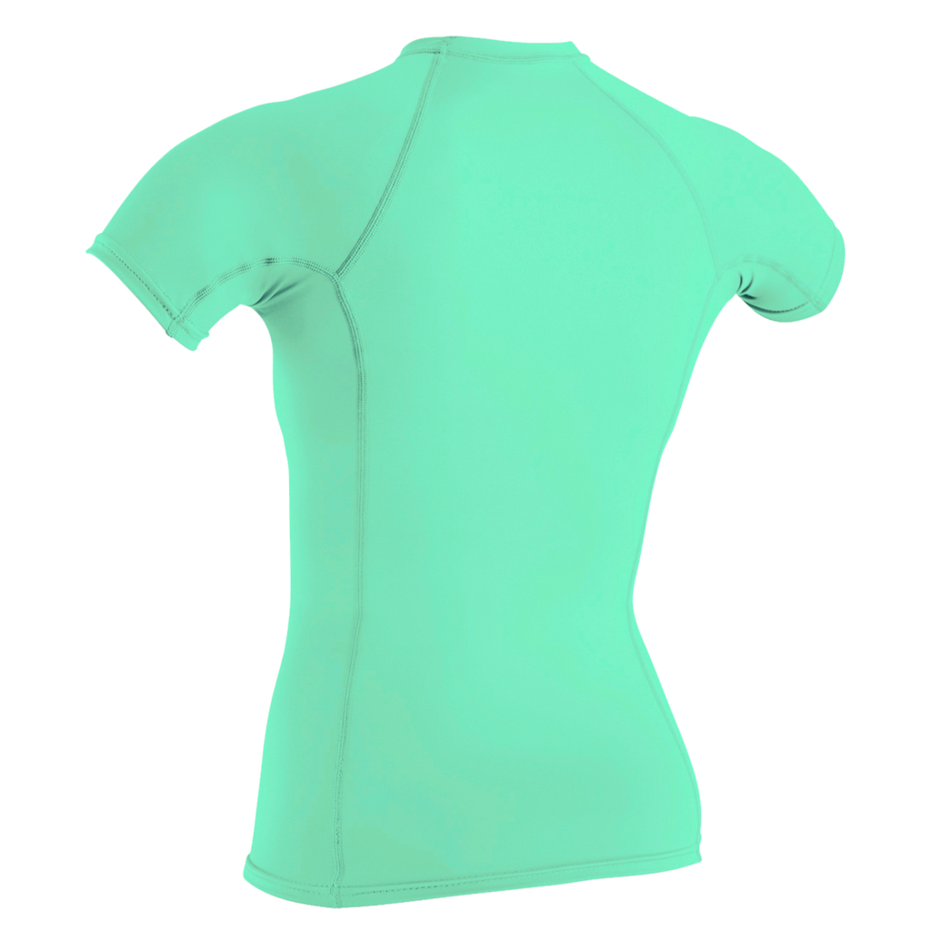 O'Neill Women's Basic Skins Short Sleeve Rash Guard — Lightaqua (216) — additional view