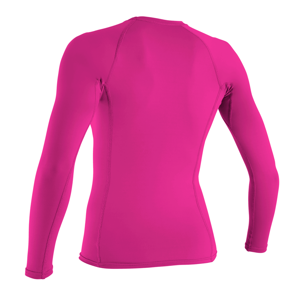 O'Neill Women's Basic Skins Long Sleeve Rash Guard — Foxpink (173) — additional view