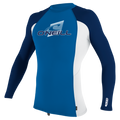 O'Neill Youth Premium Skins Long Sleeve Rash Guard — Ocean/White/Navy (IM1) — front