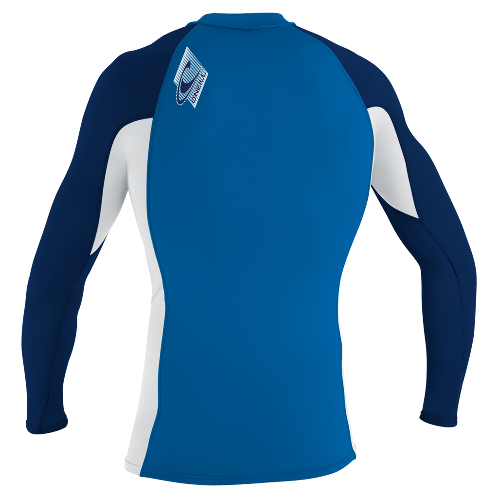 O'Neill Youth Premium Skins Long Sleeve Rash Guard — Ocean/White/Navy (IM1) — additional view