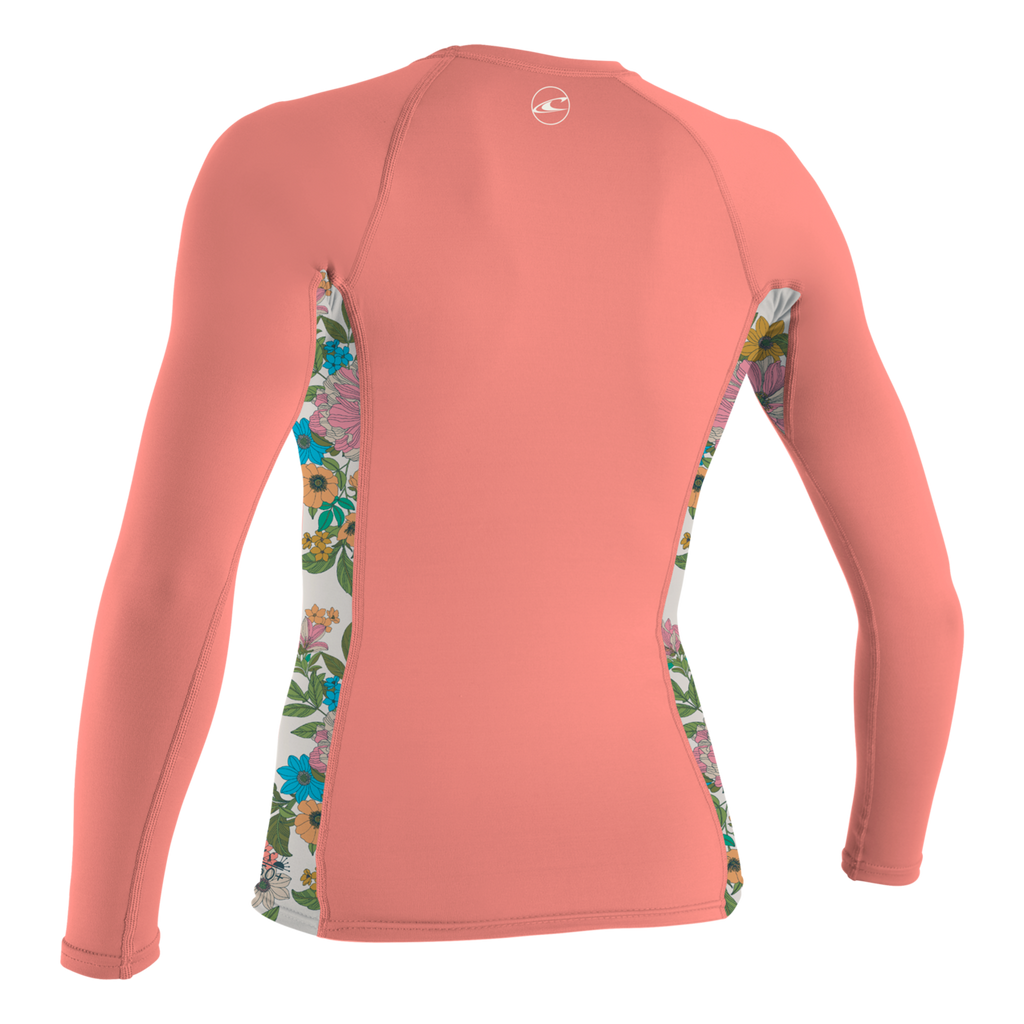 O'Neill Girls Premium Skins Long Sleeve Rash Guard — Desflwr/Caraflor/Desflwr (IM9) — additional view