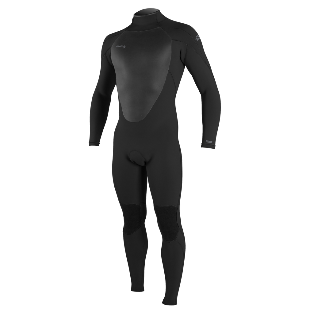 O'Neill Men's Epic 4/3mm Back Zip Full Wetsuit — Black/Black/Black (A05) — front