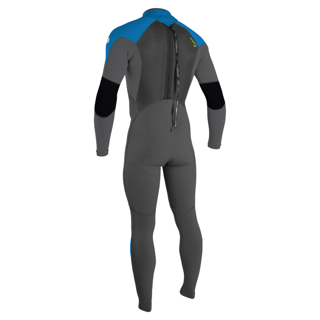 O'Neill Youth Epic 4/3mm Back Zip Full Wetsuit — Black/Graphite/Baliblu/Deepsea (HT9) — additional view