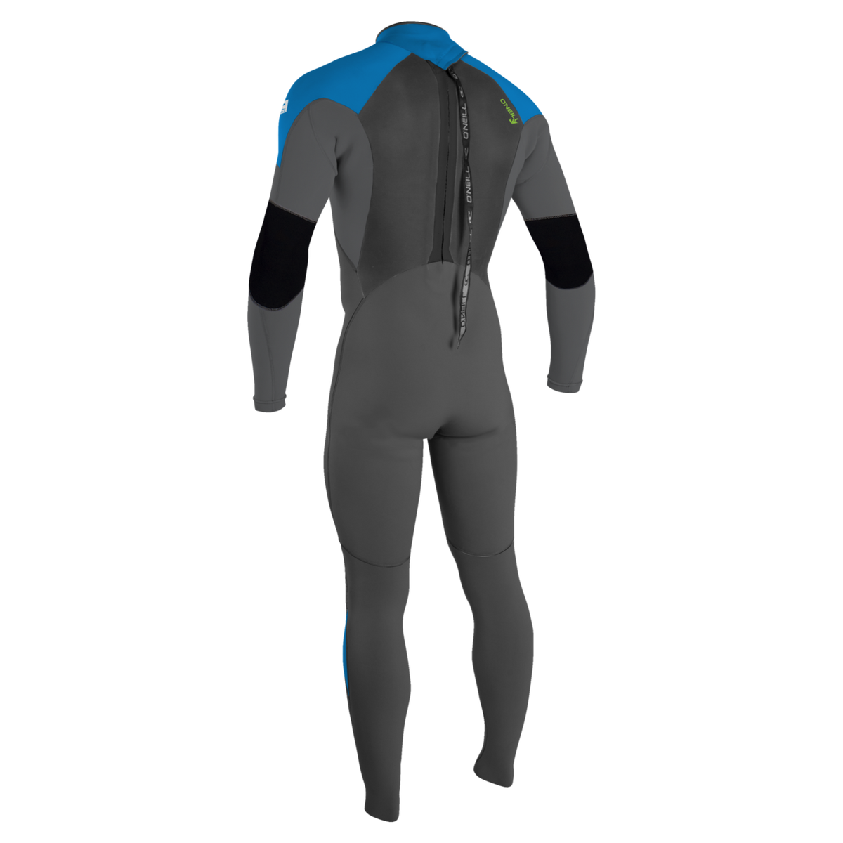 O'Neill Youth Epic 4/3mm Back Zip Full Wetsuit — Black/Graphite/Baliblu/Deepsea (HT9) — additional view