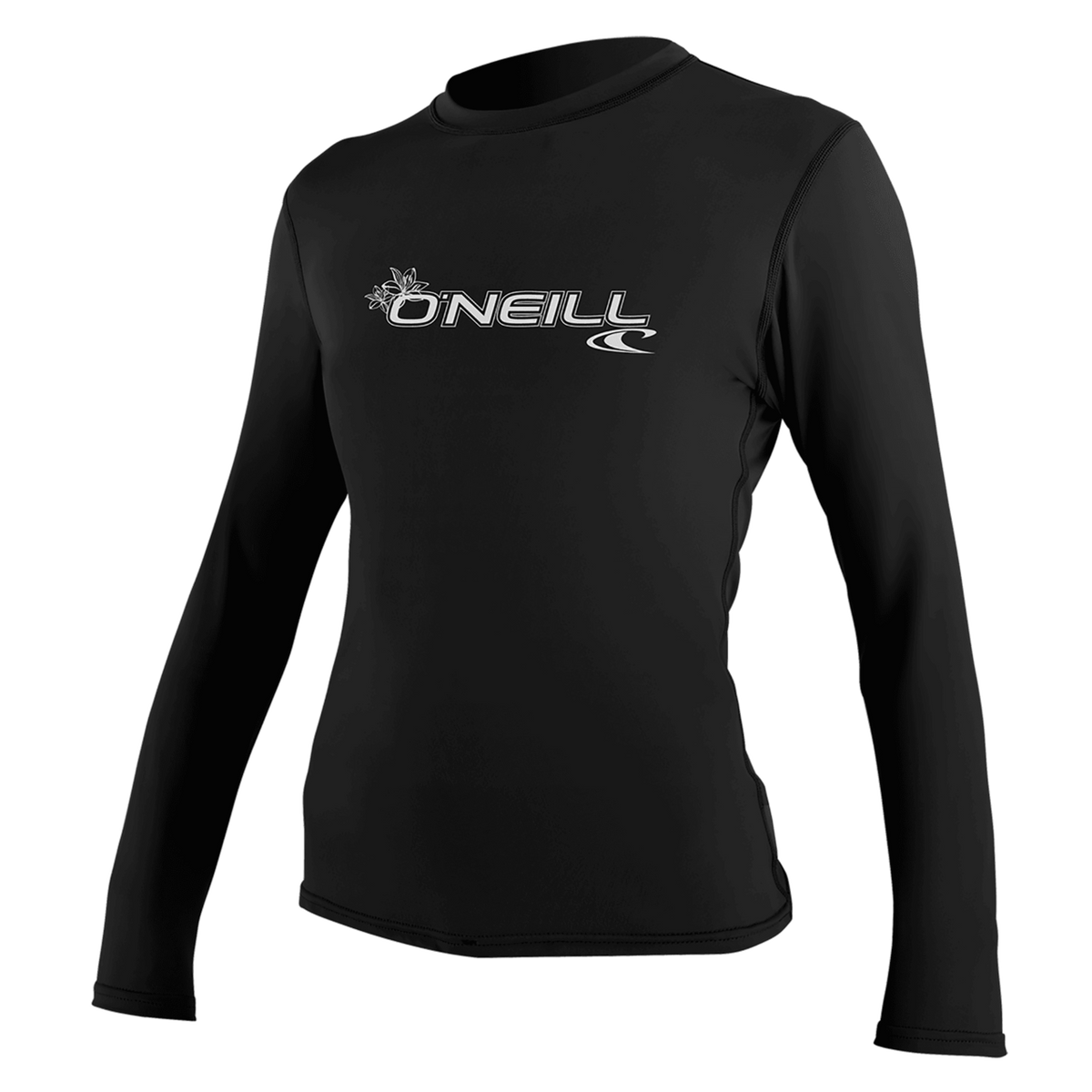 O'Neill Women's Basic Skins Long Sleeve Sun Shirt — Black (002) — front