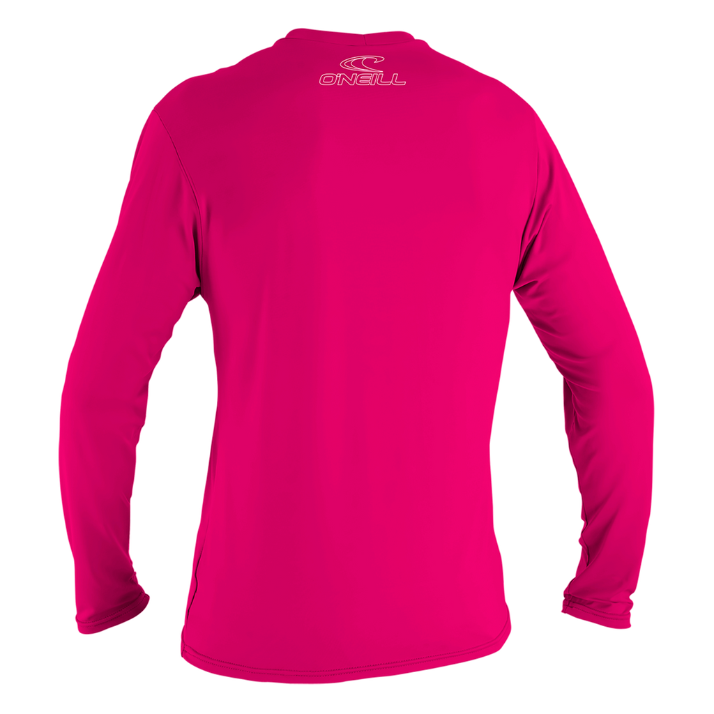 O'Neill Youth Basic Skins Long Sleeve Sun Shirt — Watermelon (182) — additional view