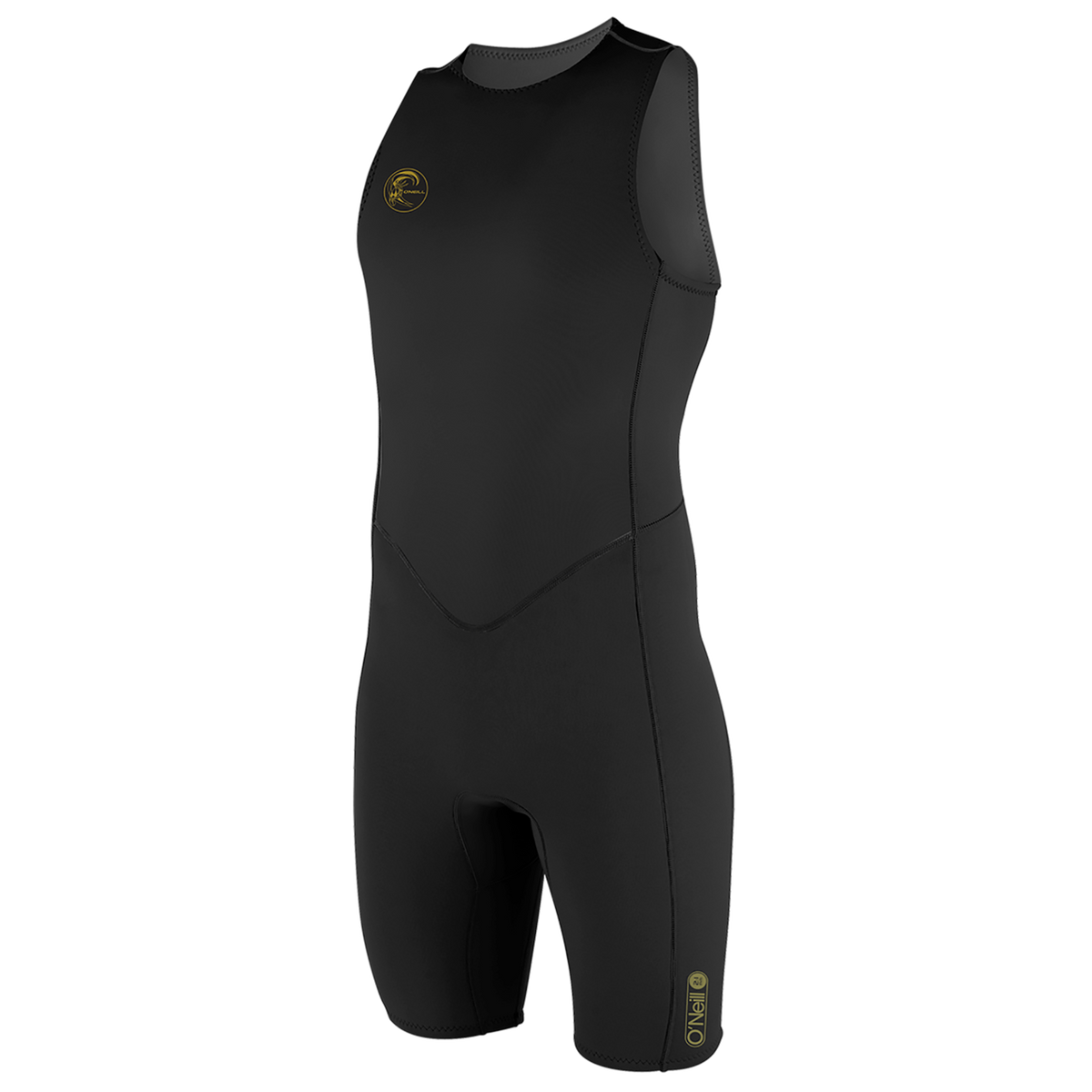 O'Neill Men's O'Riginal 2/1.5mm Back Zip Sleeveless Spring Wetsuit — Black/Black (A00) — front