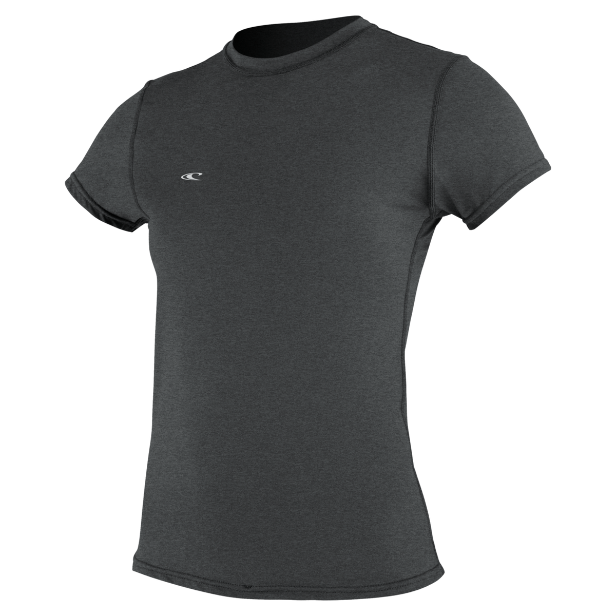 O'Neill Women's Trvlr Hybrid Short Sleeve Sun Shirt — Graphite (009) — front