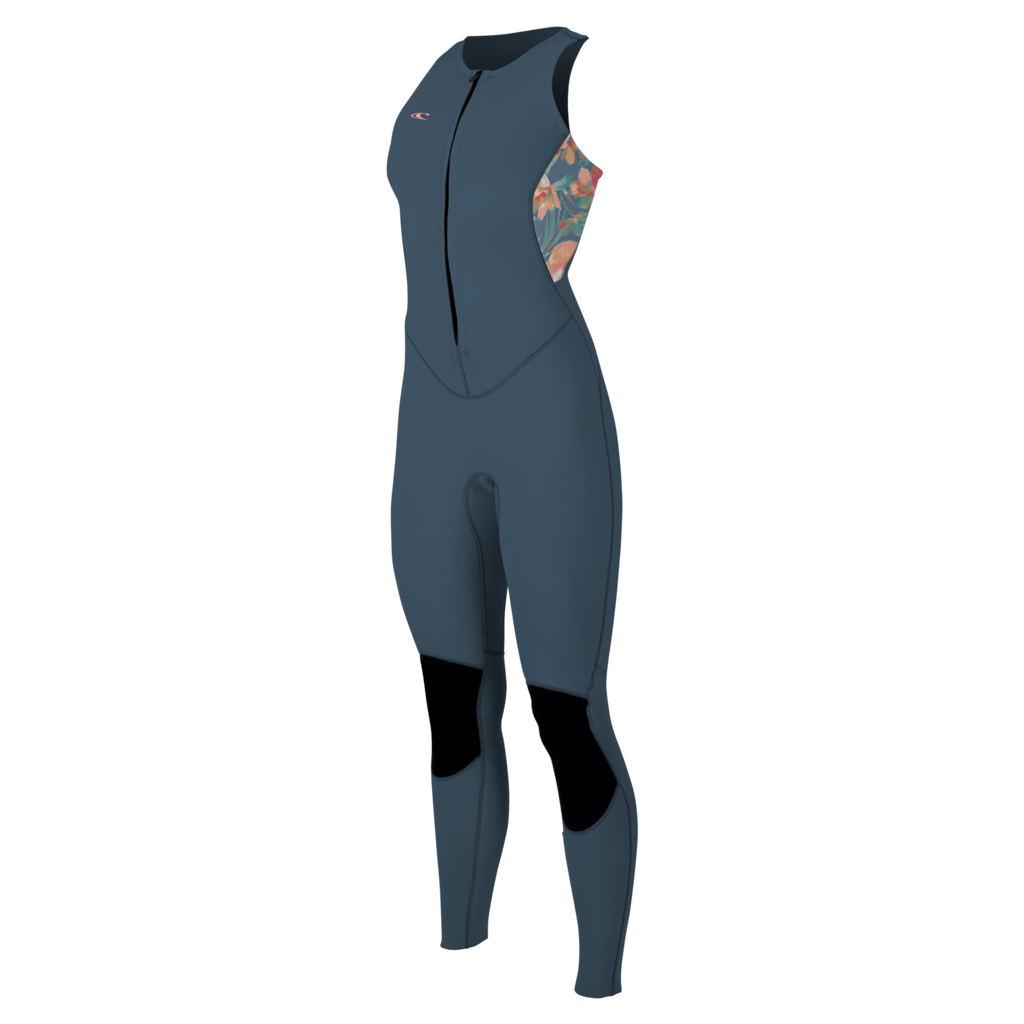 O'Neill Women's Bahia 1.5mm Front Zip Sleeveless Full Wetsuit — Copenblu/Ptdtrpcs/Copenblu (IL5) — front