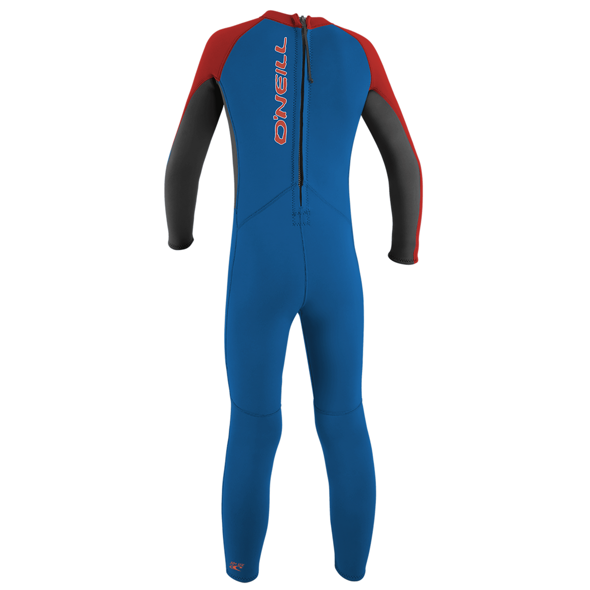 O'Neill Toddler Reactor-2 2mm Back Zip Full - Boys Wetsuit — Ocean/Graphite/Red (EJ9) — additional view