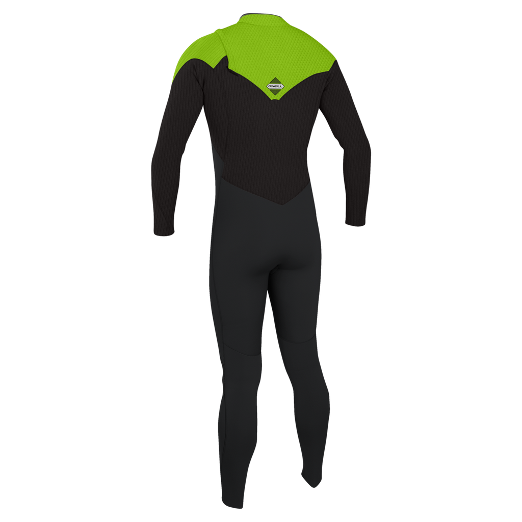 O'Neill Men's Hyperfreak Comp 4/3mm Zipless Full Wetsuit — Temperedsteel/Dayglo (IT9) — additional view
