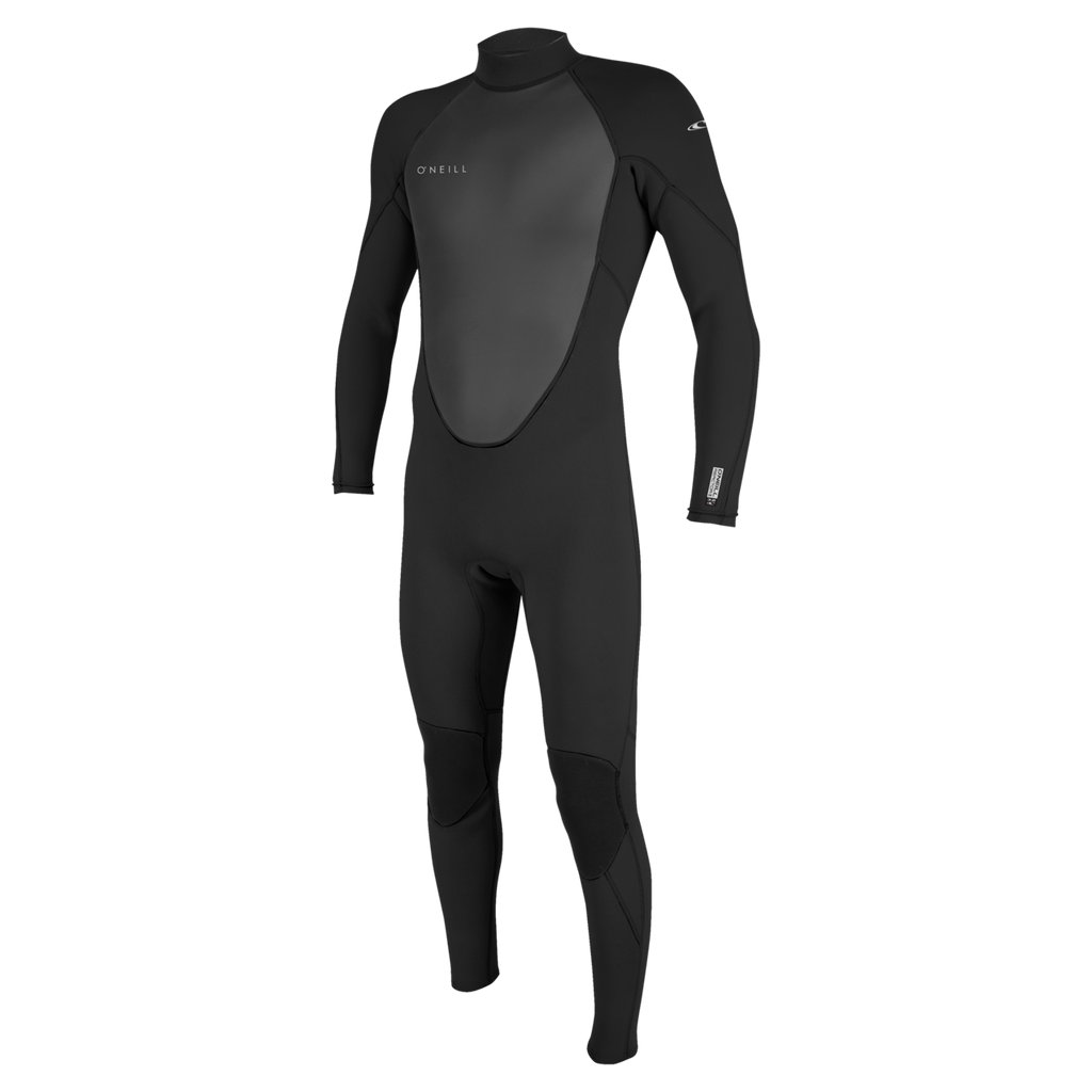 O'Neill Men's Reactor-2 3/2mm Back Zip Full Wetsuit — Black/Black (A00) — front