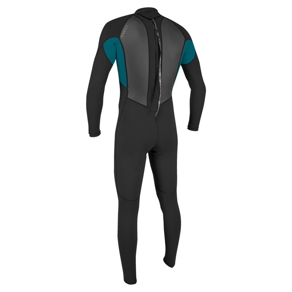 O'Neill Men's Reactor-2 3/2mm Back Zip Full Wetsuit — Black/Tide Pool (HJ5) — additional view