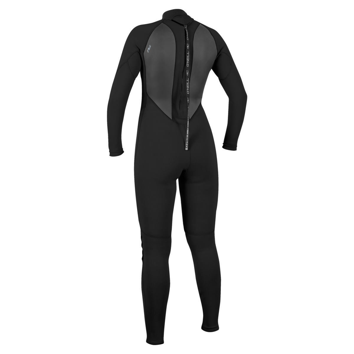 O'Neill Women's Reactor-2 3/2mm Back Zip Full Wetsuit — Black/Black (A00) — additional view