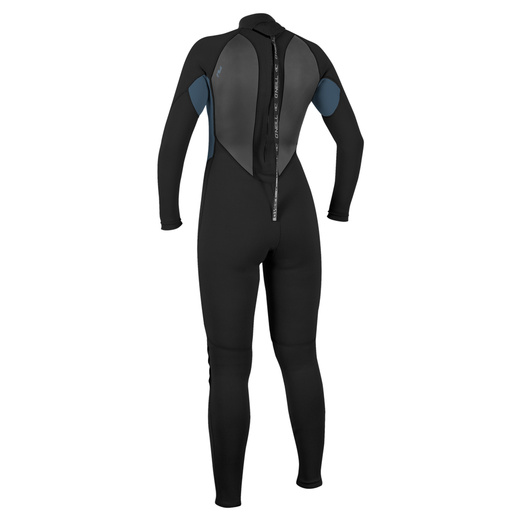 O'Neill Women's Reactor-2 3/2mm Back Zip Full Wetsuit — Black/Copenblue (IS7) — additional view